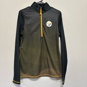 Pittsburgh Steelers quarter-zip pullover‎ sweatshirt.